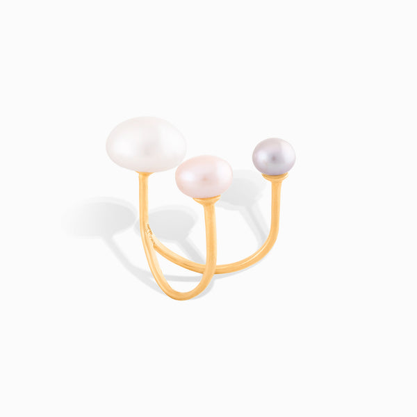 Triple Pearl Ring