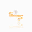 Pearl Stud Claw Ring