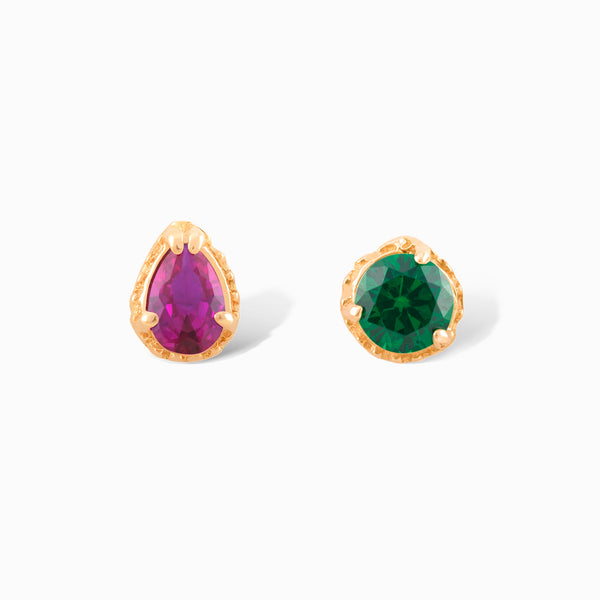 Mix Matched Precious Stone Studs