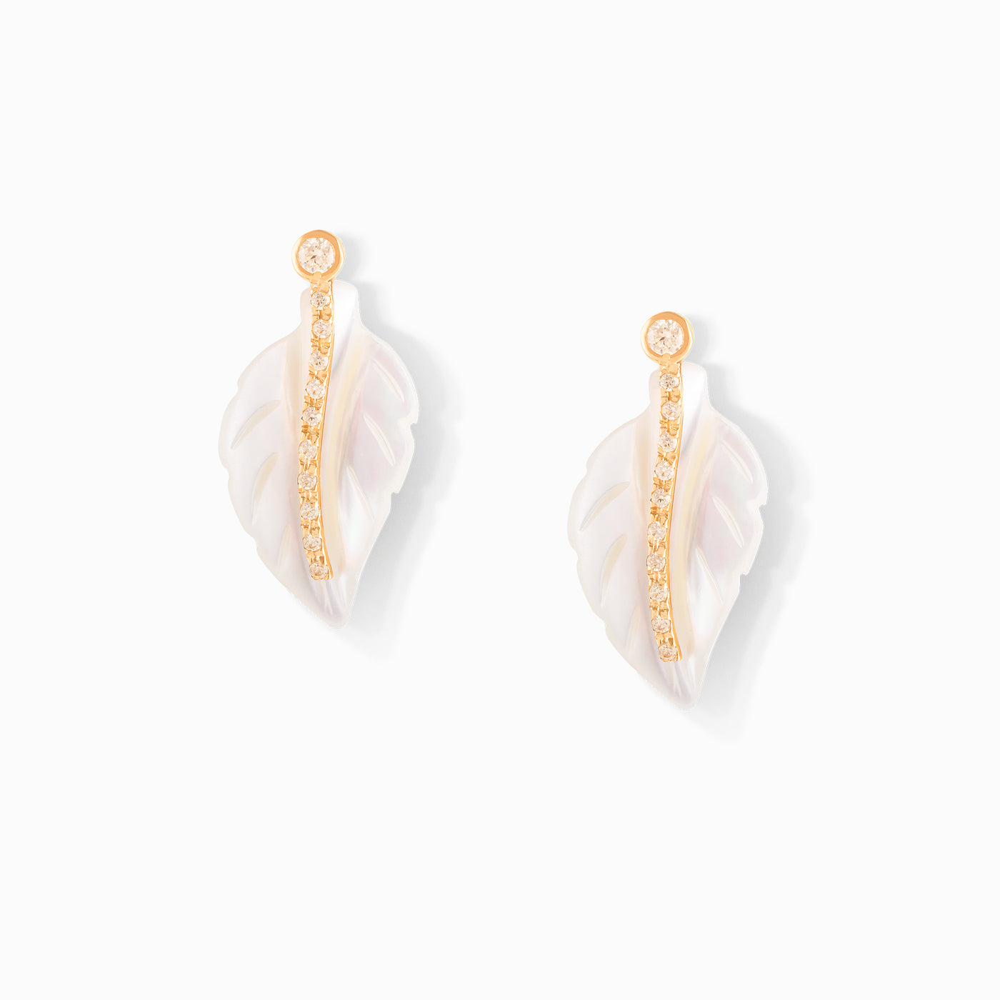 Feather and Diamonds Earrings