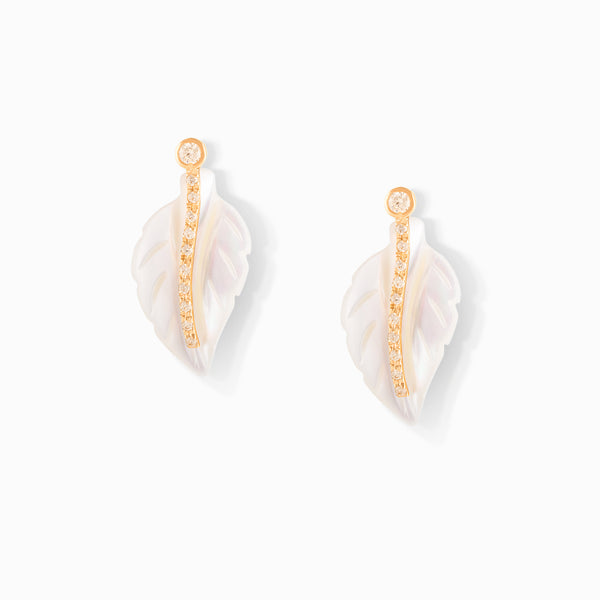 Feather and Diamonds Earrings