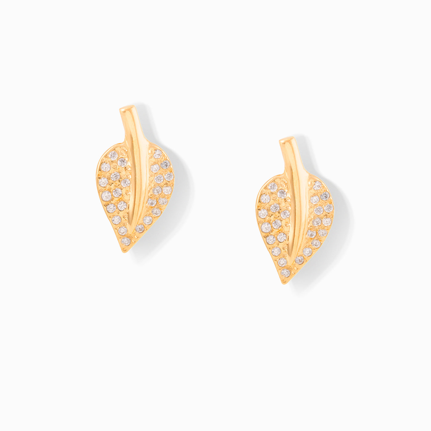 Diamond Leaf Earrings