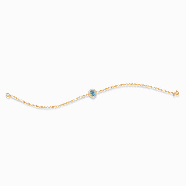 Topaz Halo Bracelet