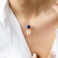 Lapis Leaf Necklace