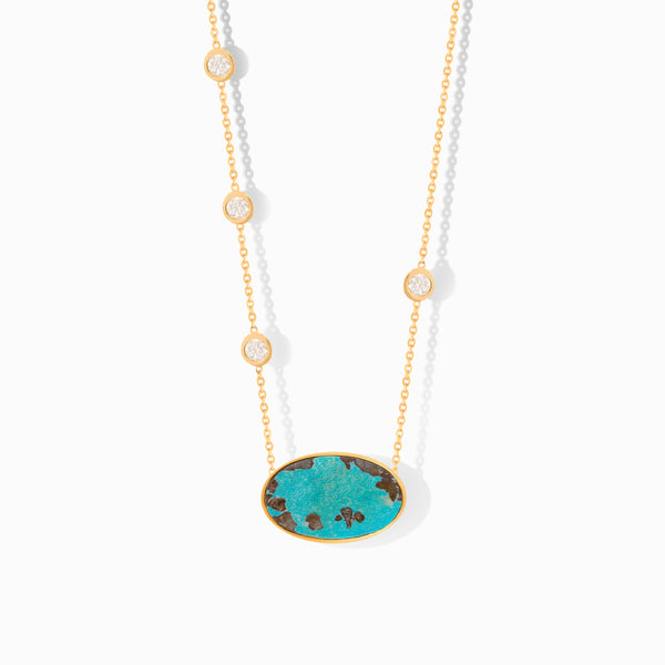 Triple Diamond Turquoise Necklace