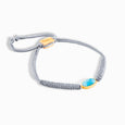 Grey Turquoise Braided Bracelet