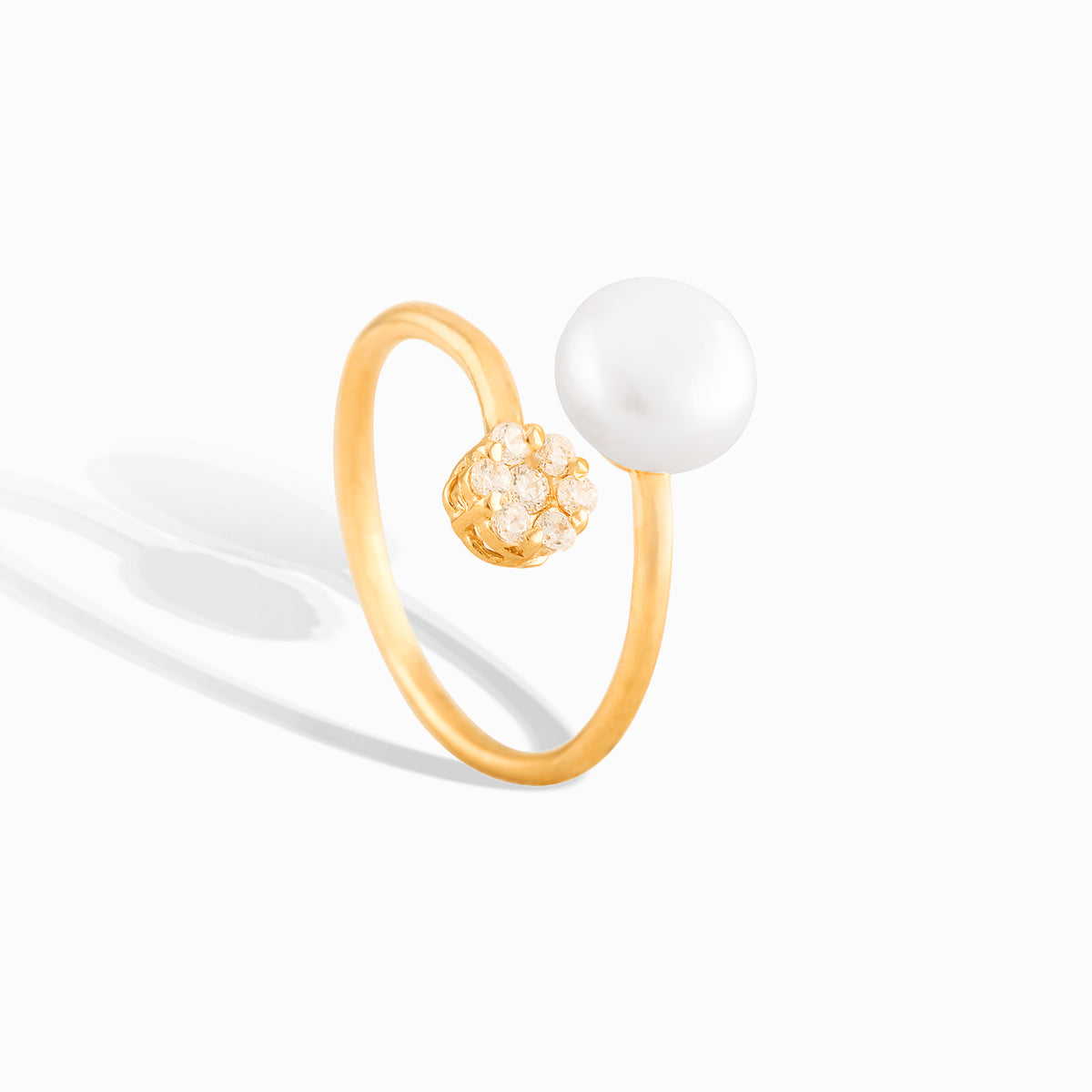 Diamond Pave Pearl Wrap Ring – Parasteh Fine Jewelry