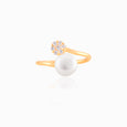 Diamond Pave Pearl Wrap Ring