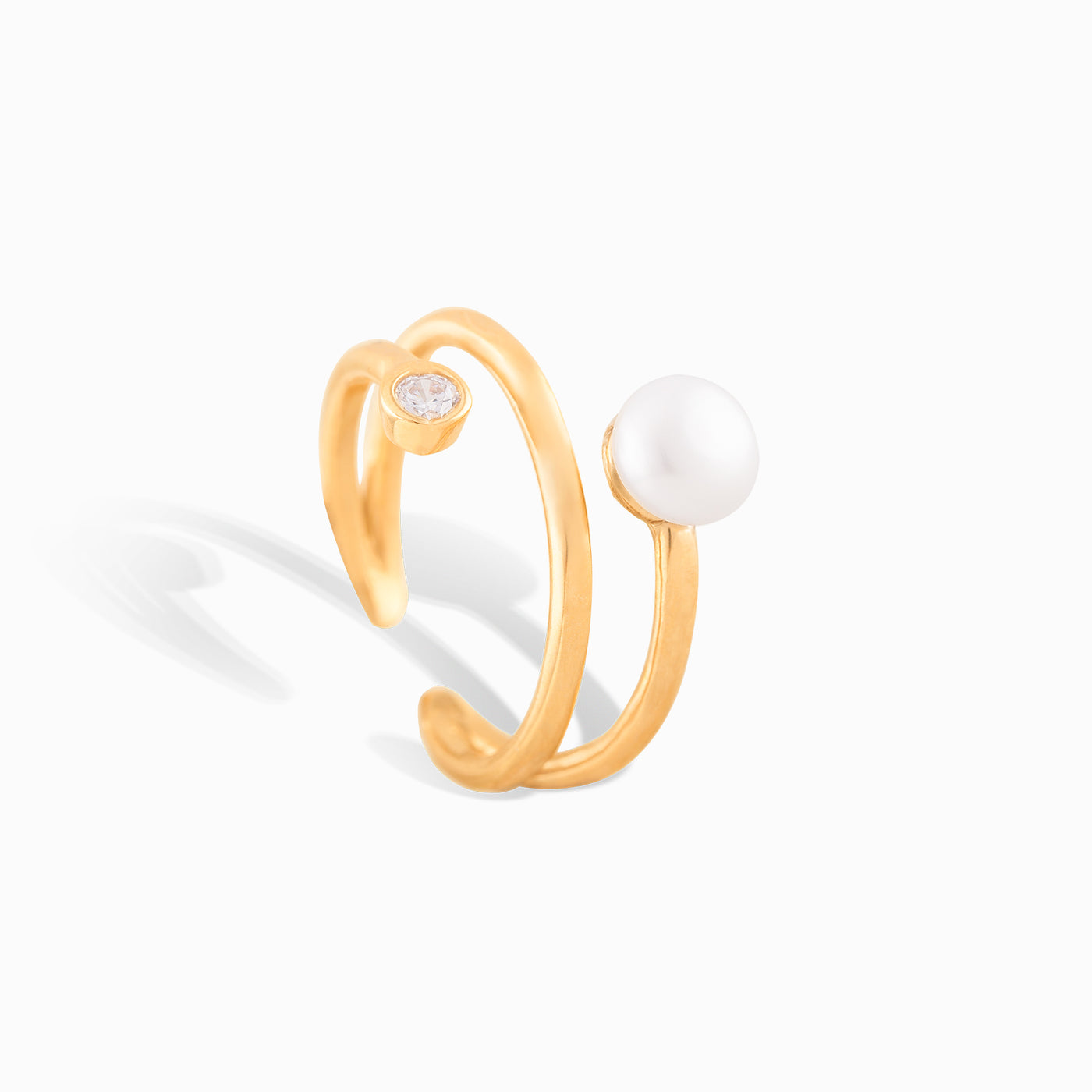 Pearl Stud Claw Ring