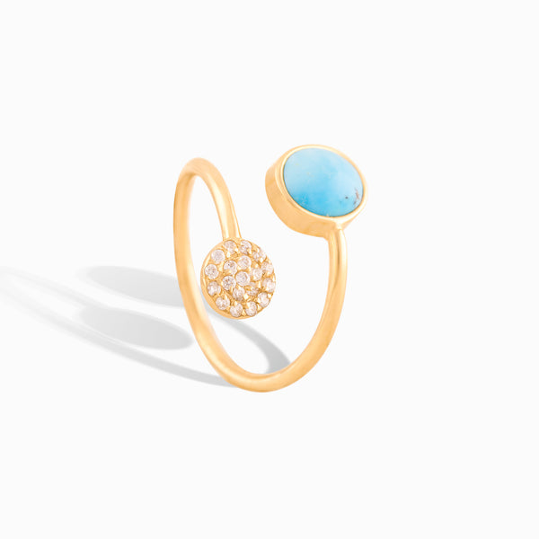 Diamond Infused Turquoise Ring