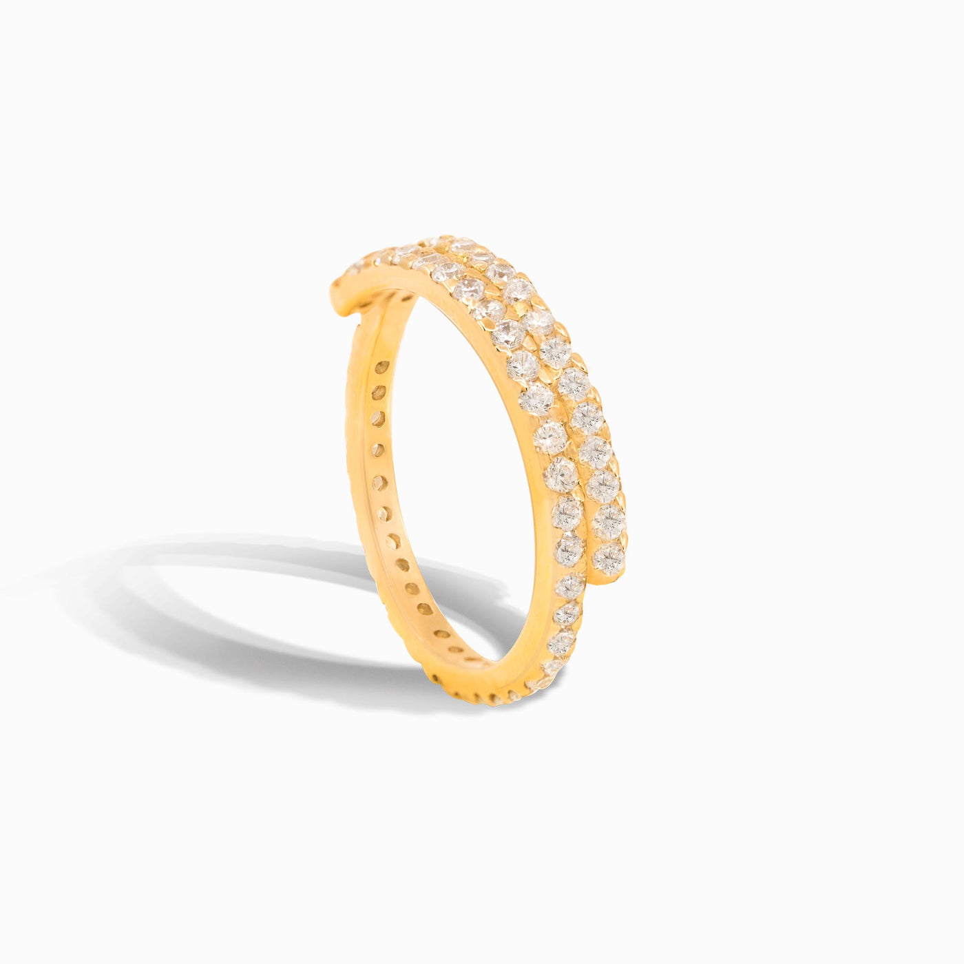 Half Swirl Diamond Ring