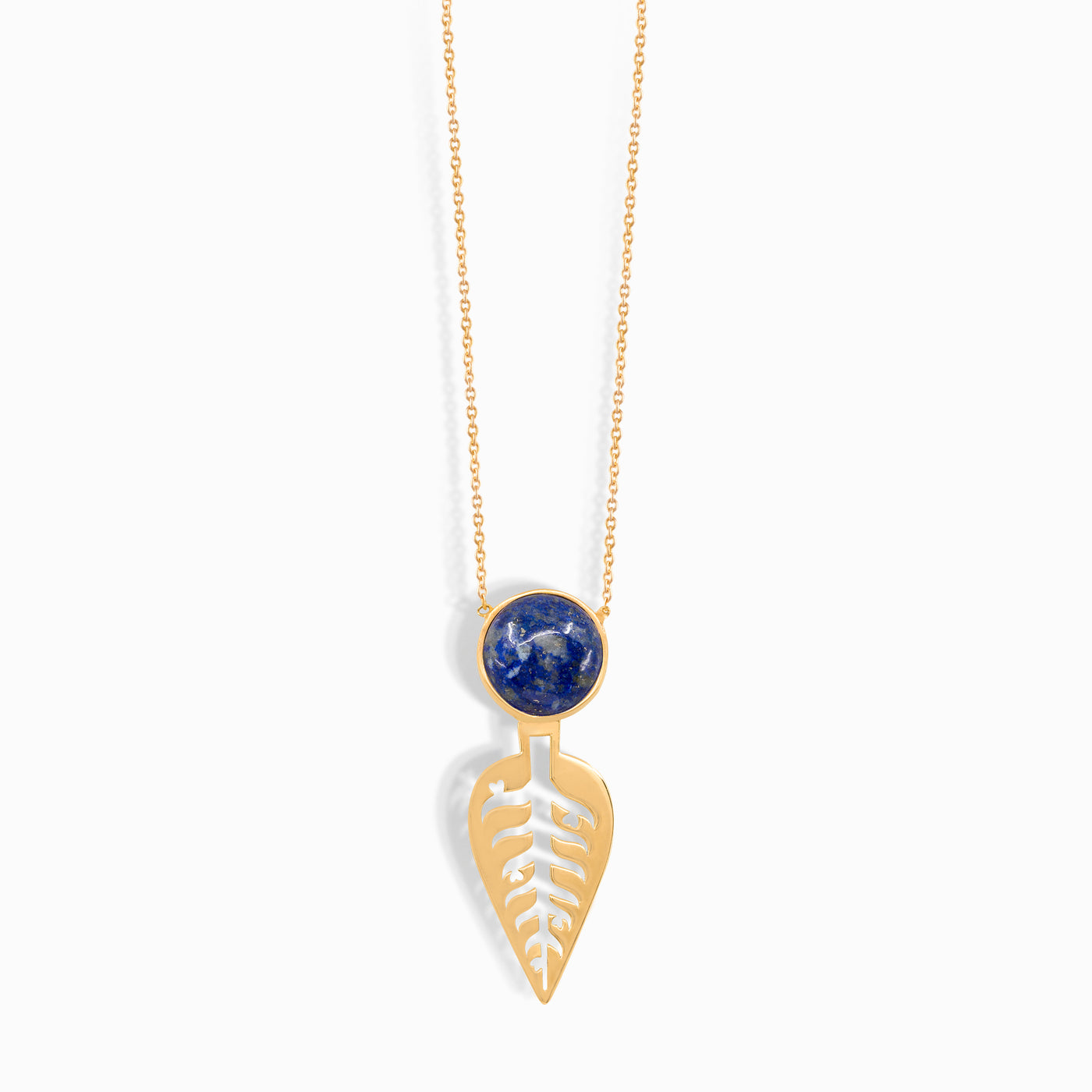 Lapis Leaf Necklace