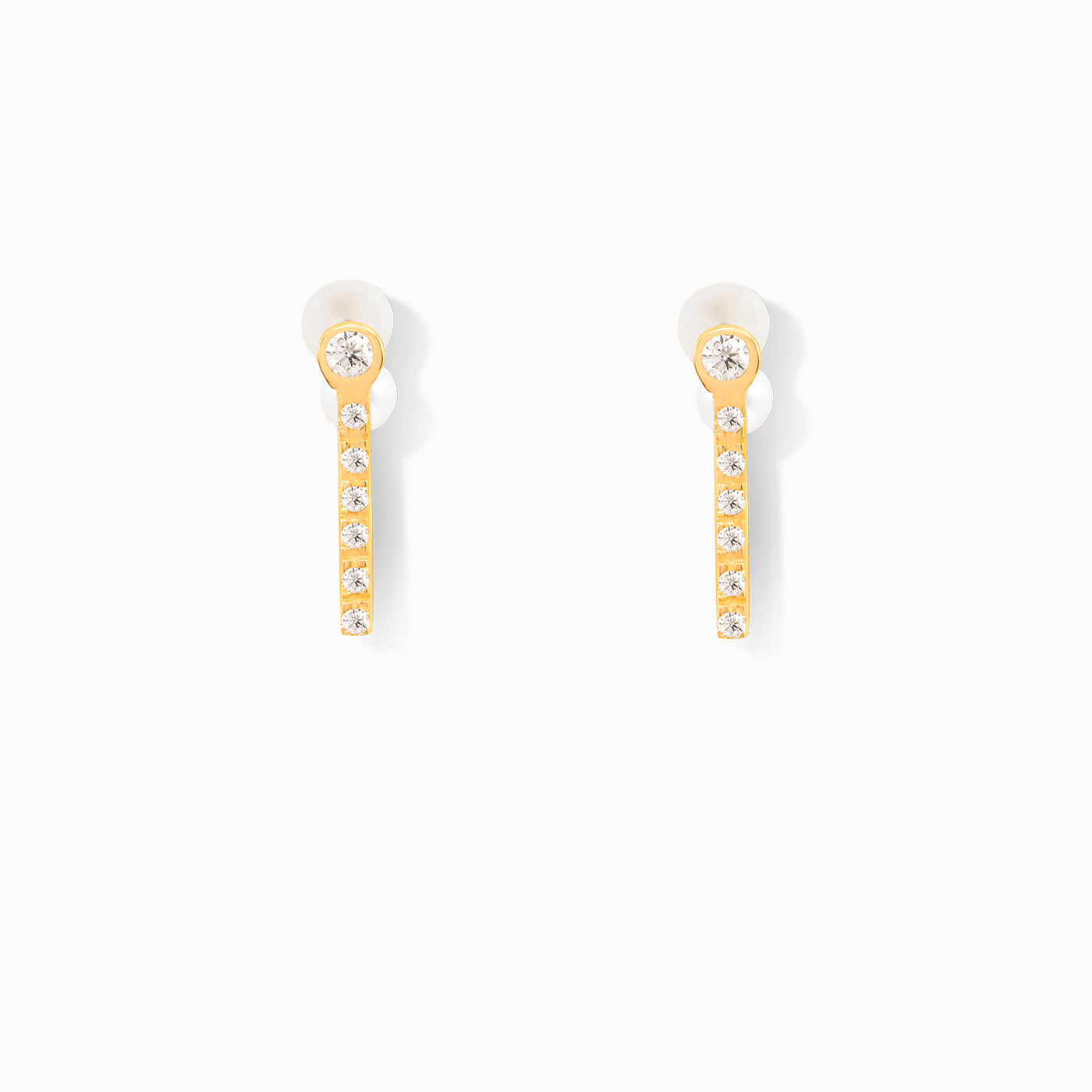 Pearl & line earring