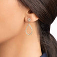 Loop Drop Diamond Earrings