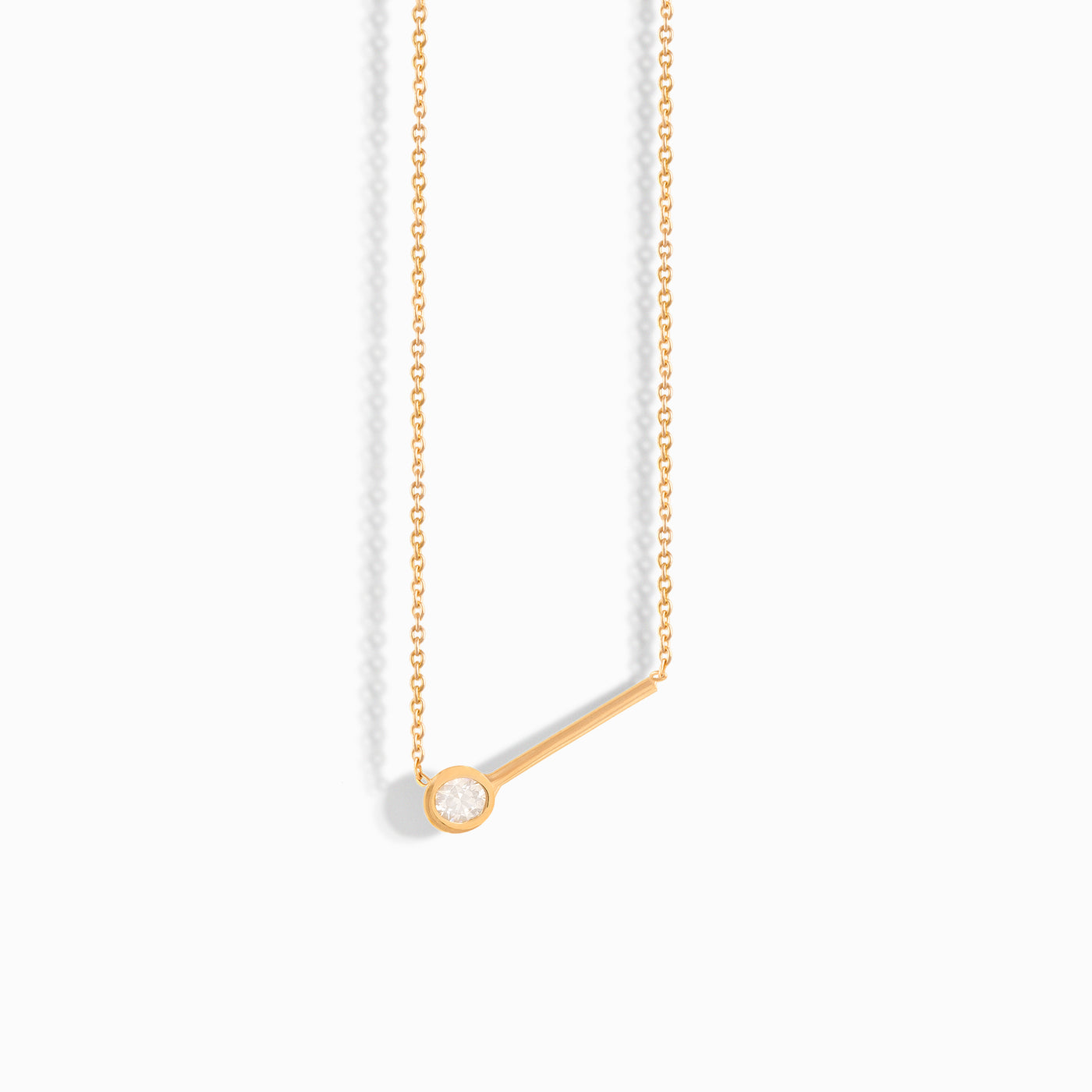 Slanted Diamond Necklace