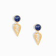 Lapis Leaf Earrings