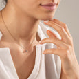 Single Diamond Pendant Necklace